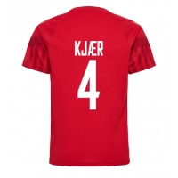 Billiga Danmark Simon Kjaer #4 Hemma fotbollskläder VM 2022 Kortärmad